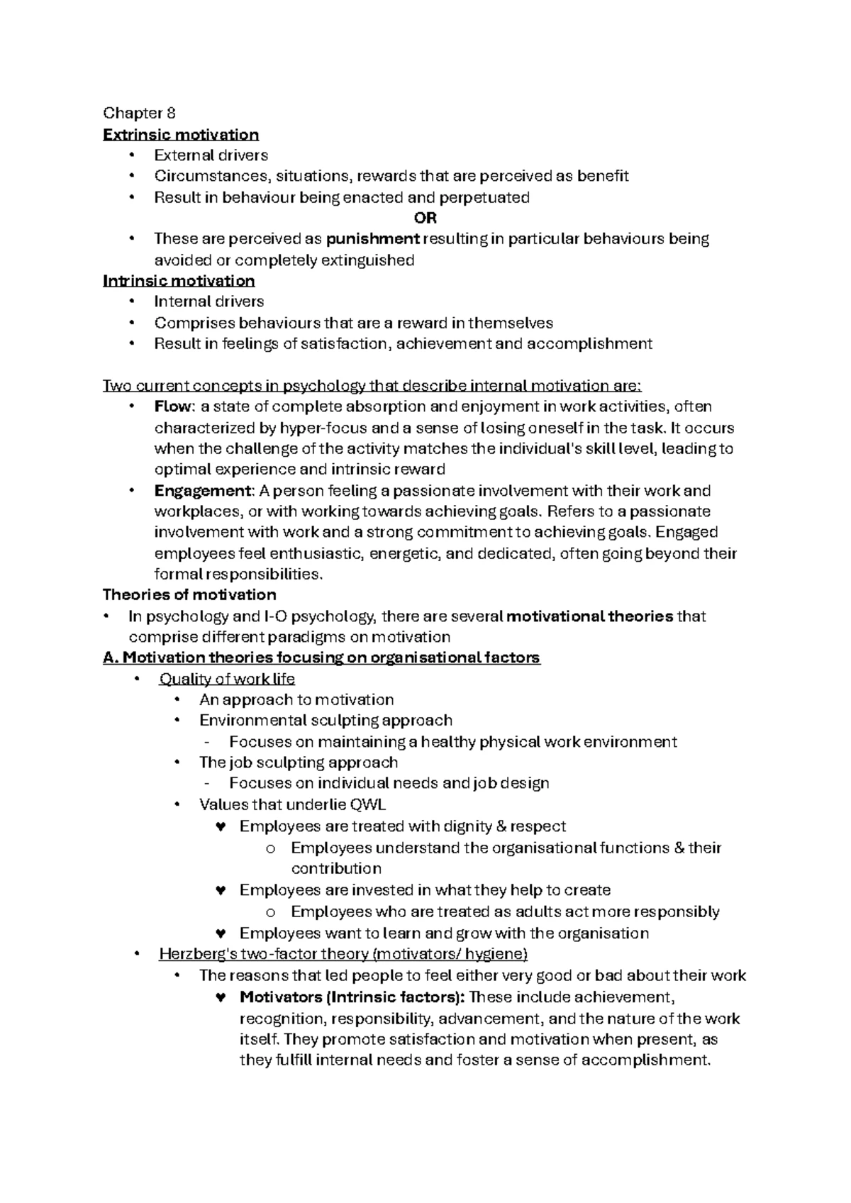 Industrial Psychology 114 Term 1: Key Concepts and Insights on Work ...