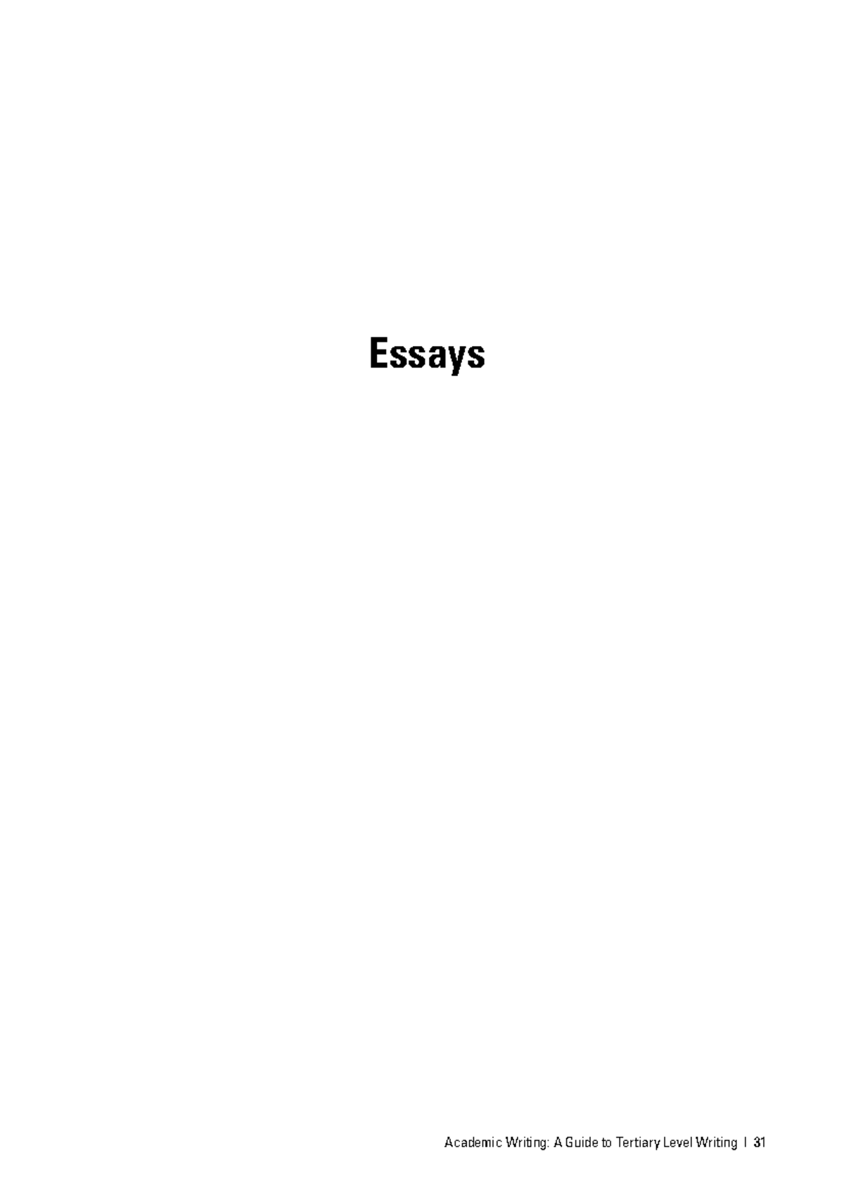 Essays Academic Writing: A Comprehensive Guide to Tertiary Level ...