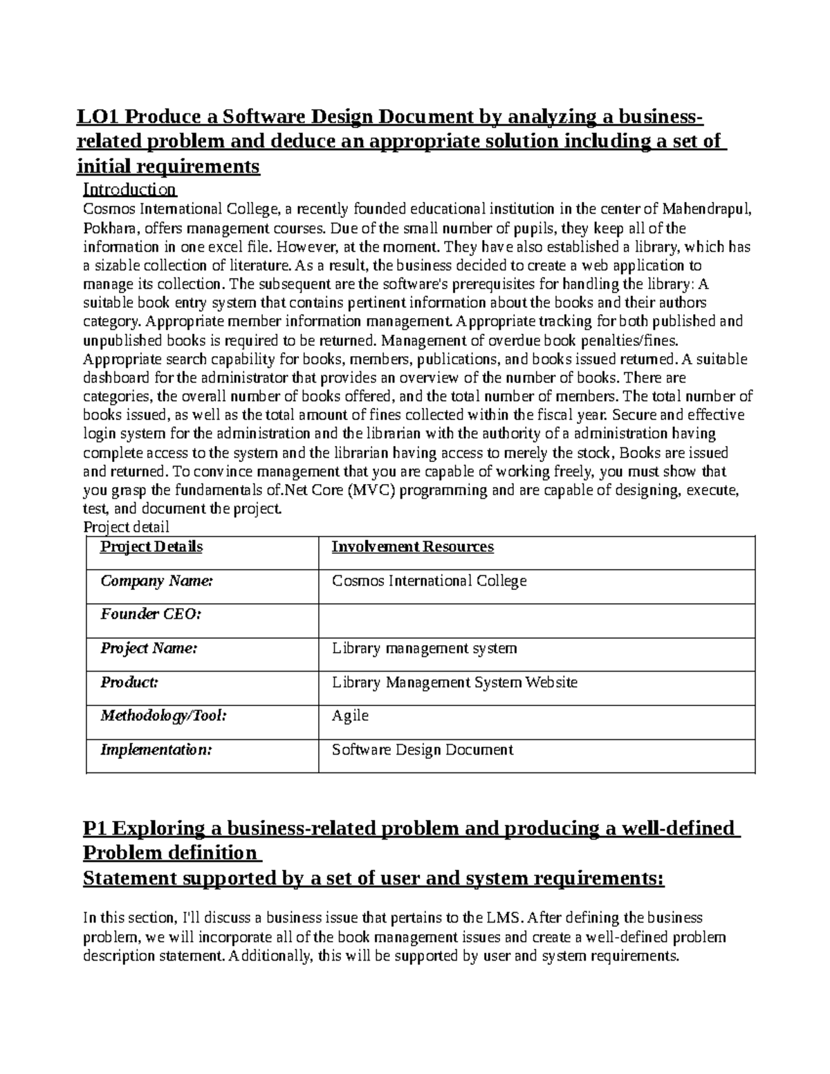 Application Development - Software Design Document for Library ...