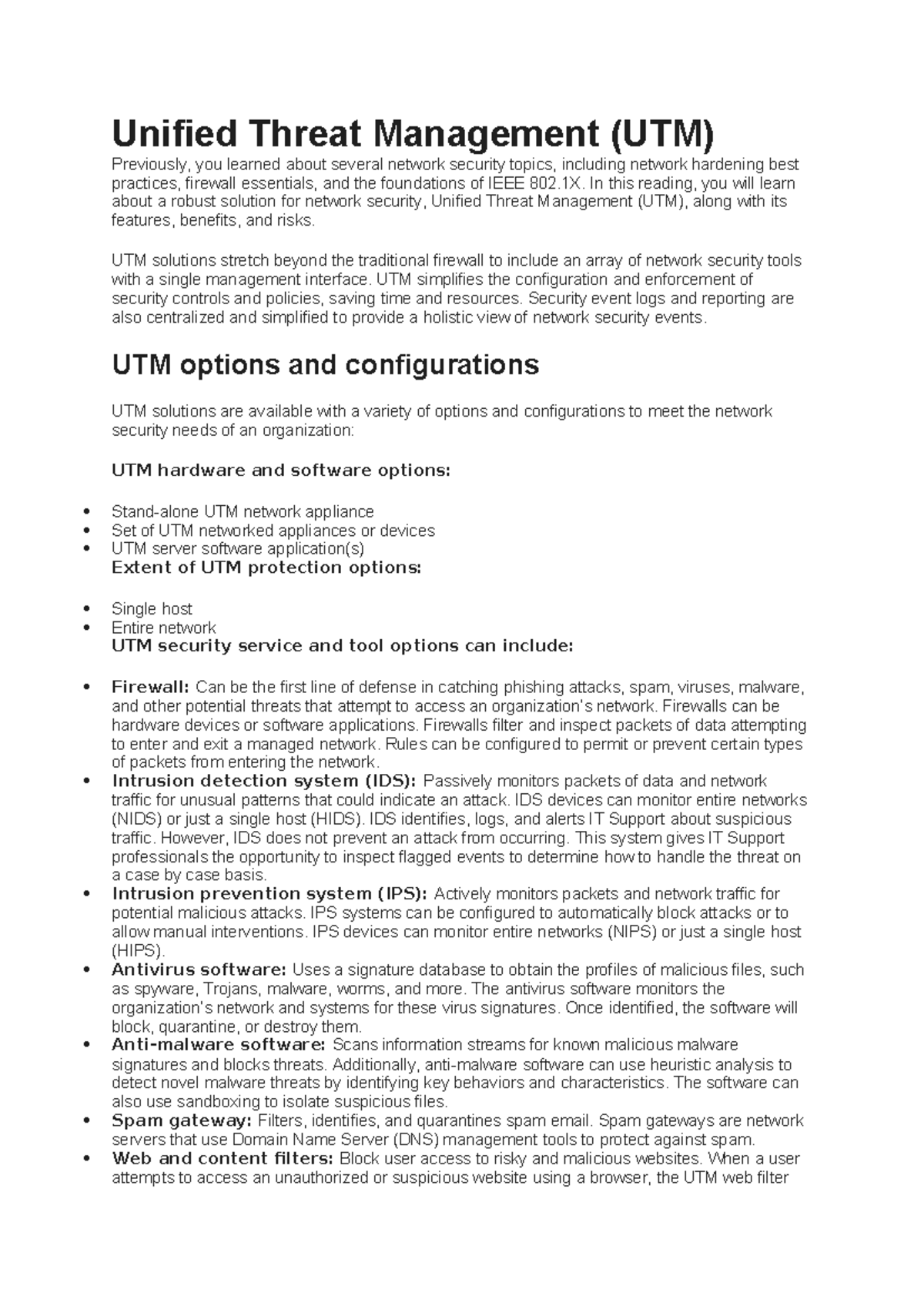 Unified Threat Management (UTM) - Unified Threat Management (UTM ...
