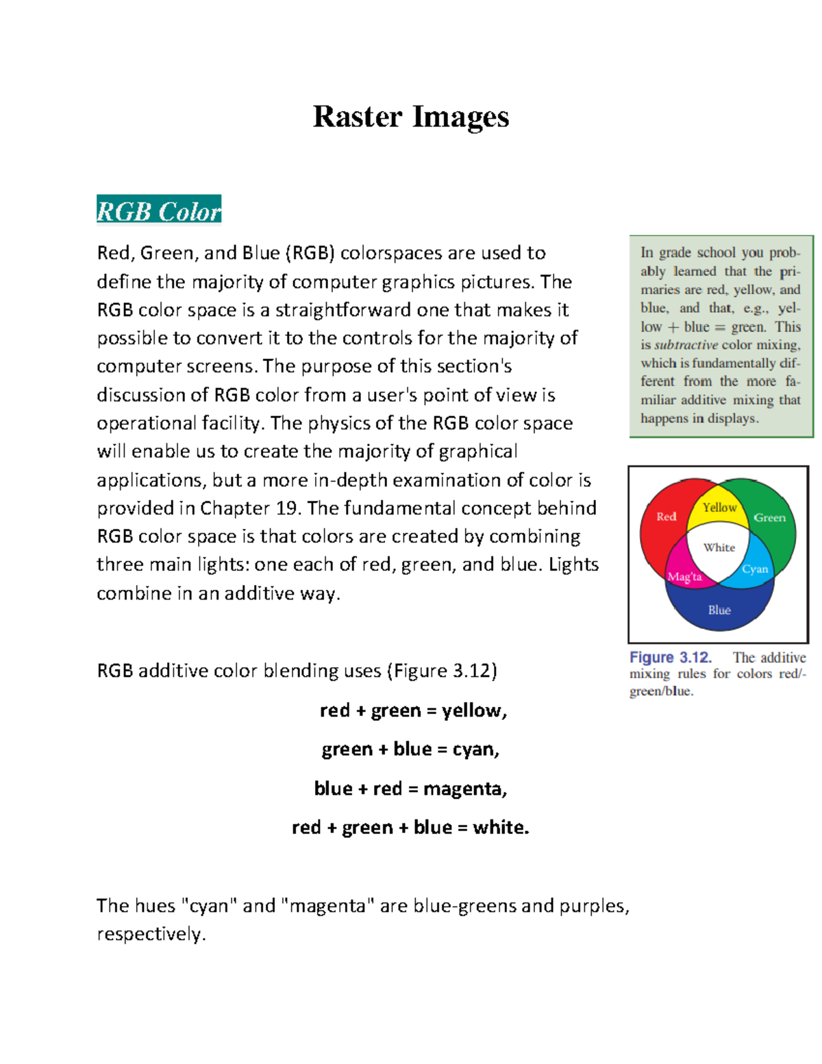 RGB Color - Alpha Compositing - Raster Images RGB Color Red, Green, and ...