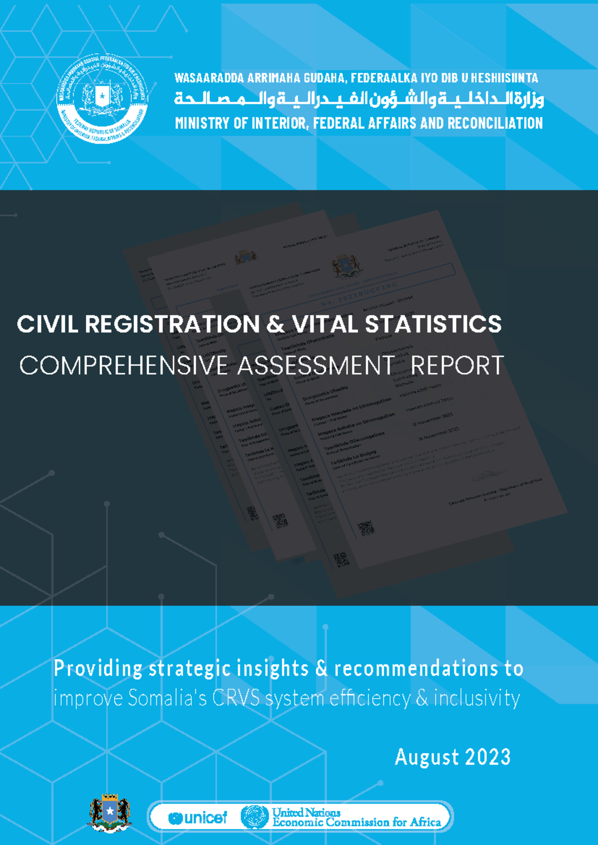 CA Comprehensive Assessment Report on Somalia's CRVS System - Studocu