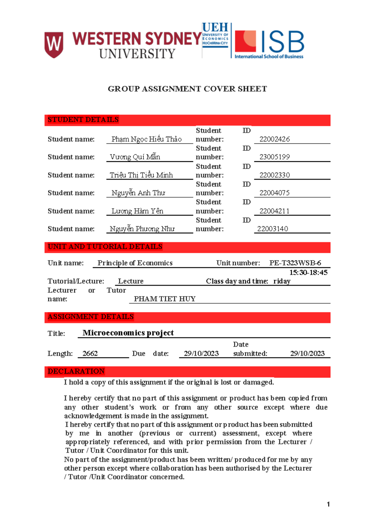 PE-T323WSB-6 Group 5 Microeconomics Project Report - Studocu