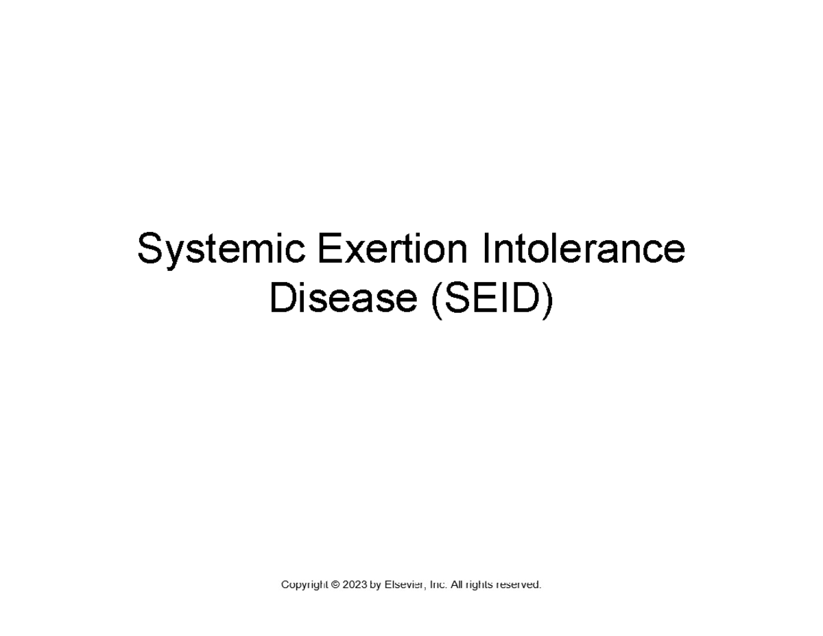 PP Chapter 69: Understanding Systemic Exertion Intolerance Disease ...