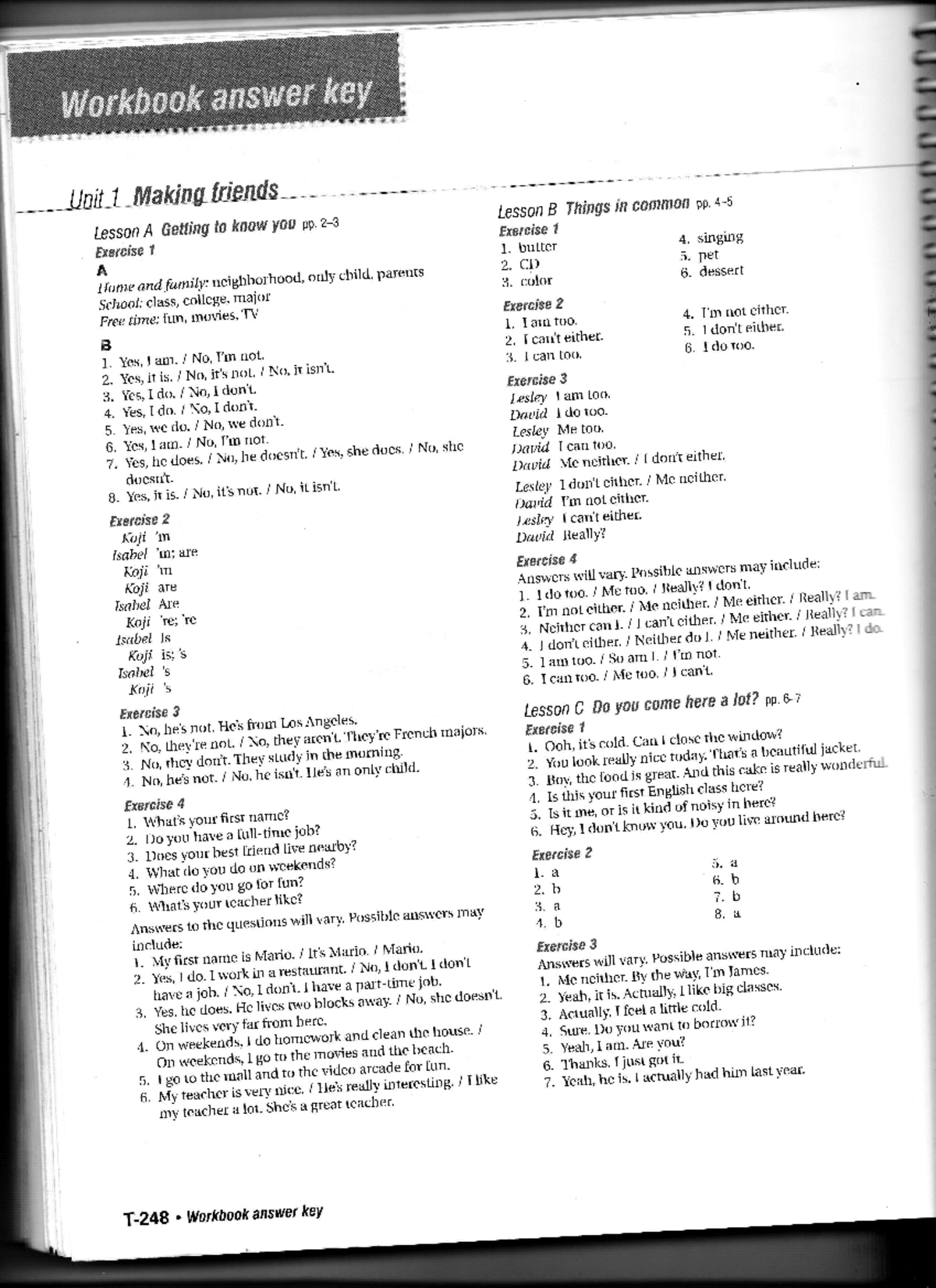 Touchstone-2 Lesson Notes & Exercises for Language Practice - Studocu