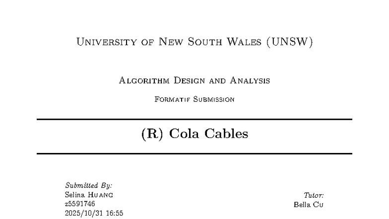 UNSW COMP 2021 Algorithm Design & Analysis Lecture Summary 5.6 - Studocu