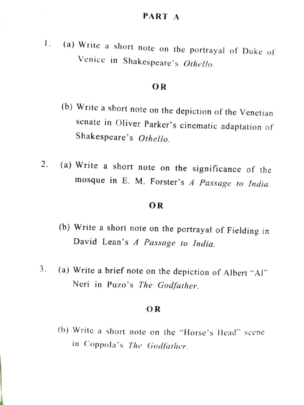 ENG 101: Short Notes & Critical Analysis on Othello & A Passage to ...