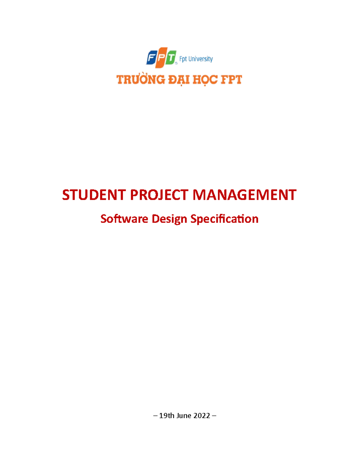 SDS ISP - aaaa - STUDENT PROJECT MANAGEMENT Software Design ...