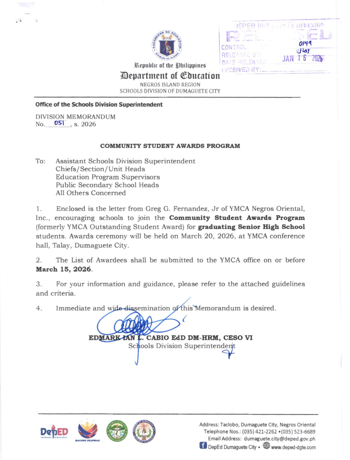 Dm26051 - Community Student Awards Program Guidelines and Details - Studocu