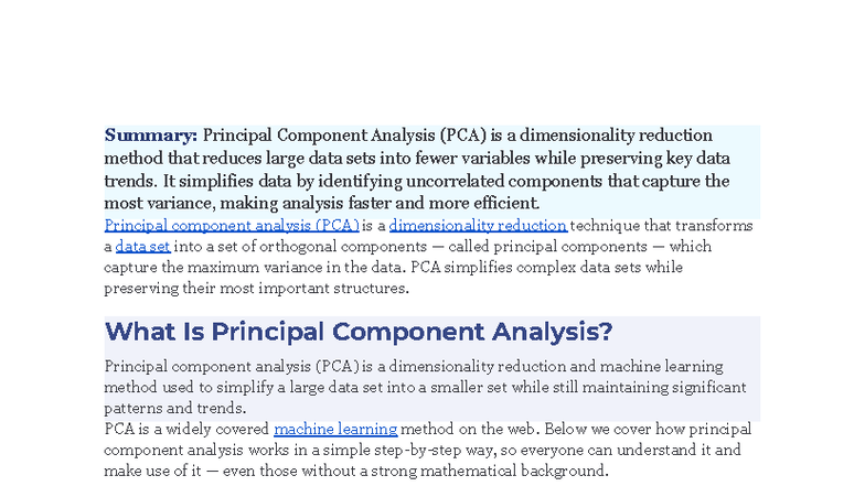 PCA: A Comprehensive Overview of Principal Component Analysis ...