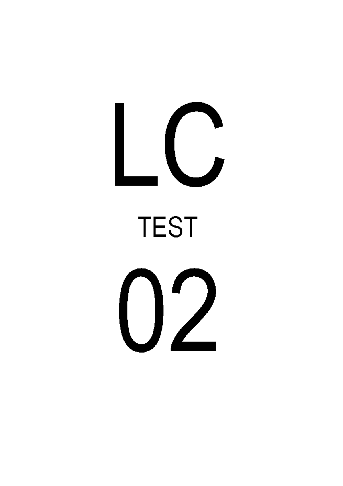 LC TEST 2 - Listening Comprehension Exam - Studocu