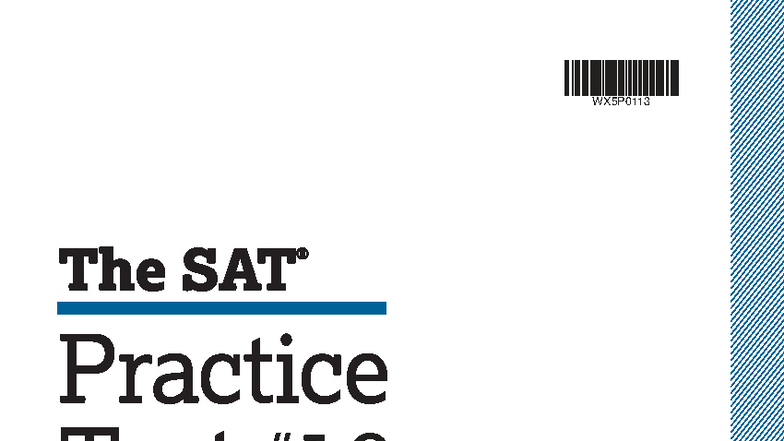 WX5P0113 SAT Practice Test 10: Digital Format Preparation Guide - Studocu