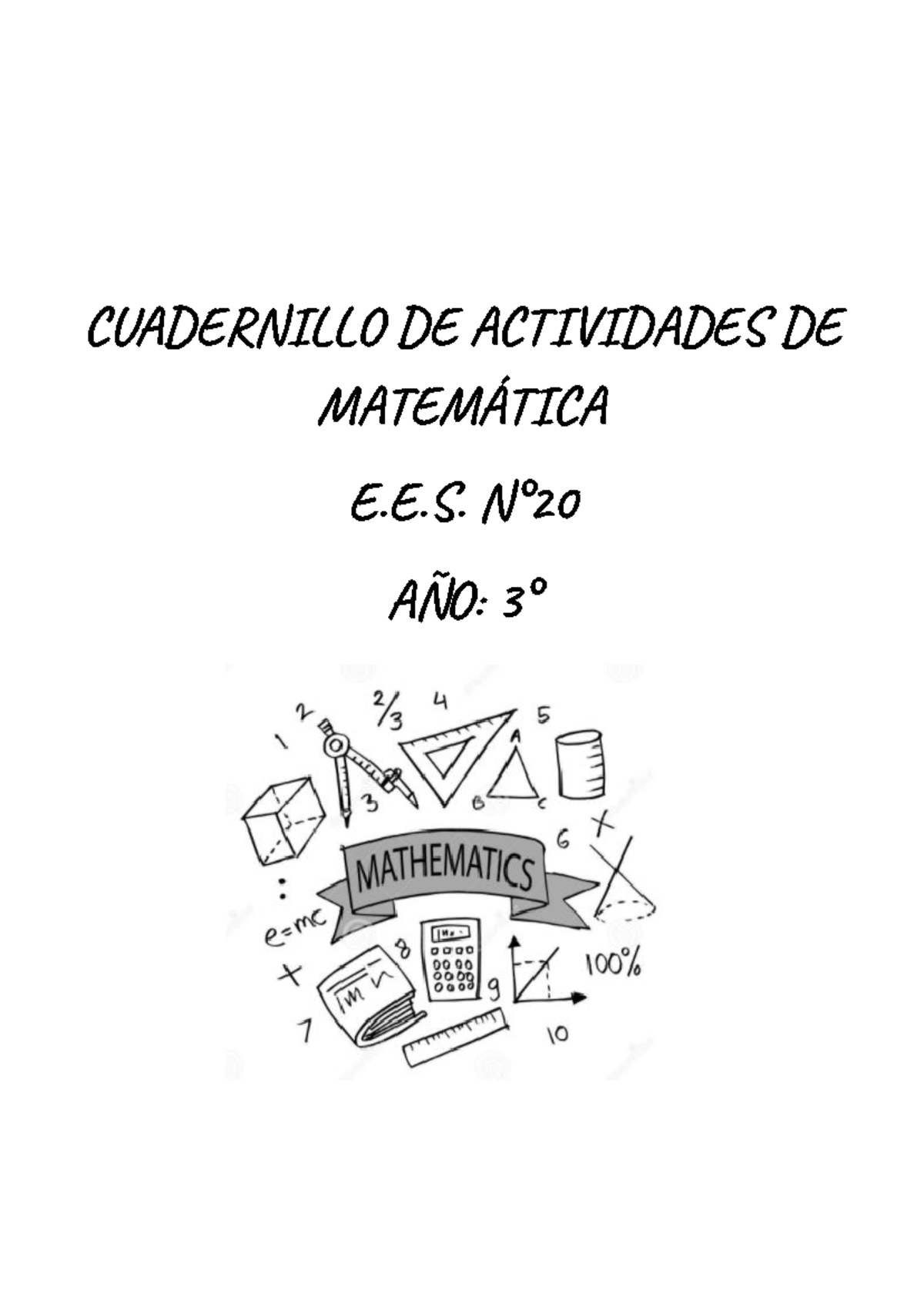 Cuadernillo de Matemática 3° E.E.S. - Números Enteros y Operaciones - Document Preview