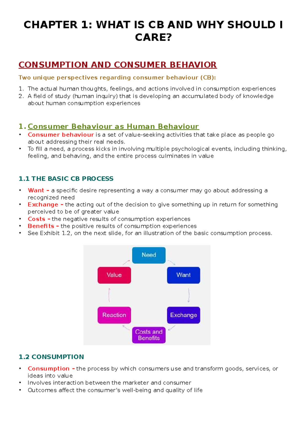 Chapter 1 - Understanding Consumer Behavior in BEM 212 Notes - Studocu