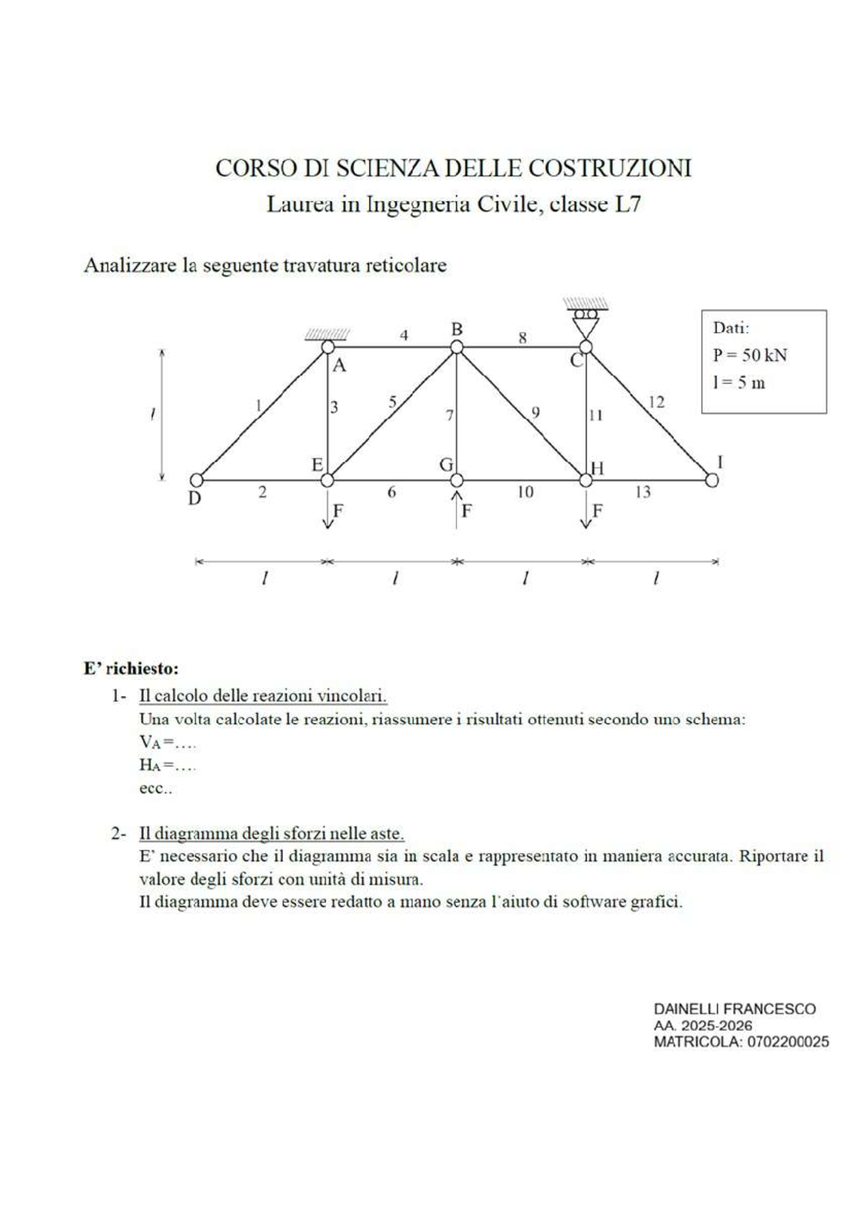 elaborato-2-calcolo-reazioni-e-diagramma-sforzi-travatura-reticolare