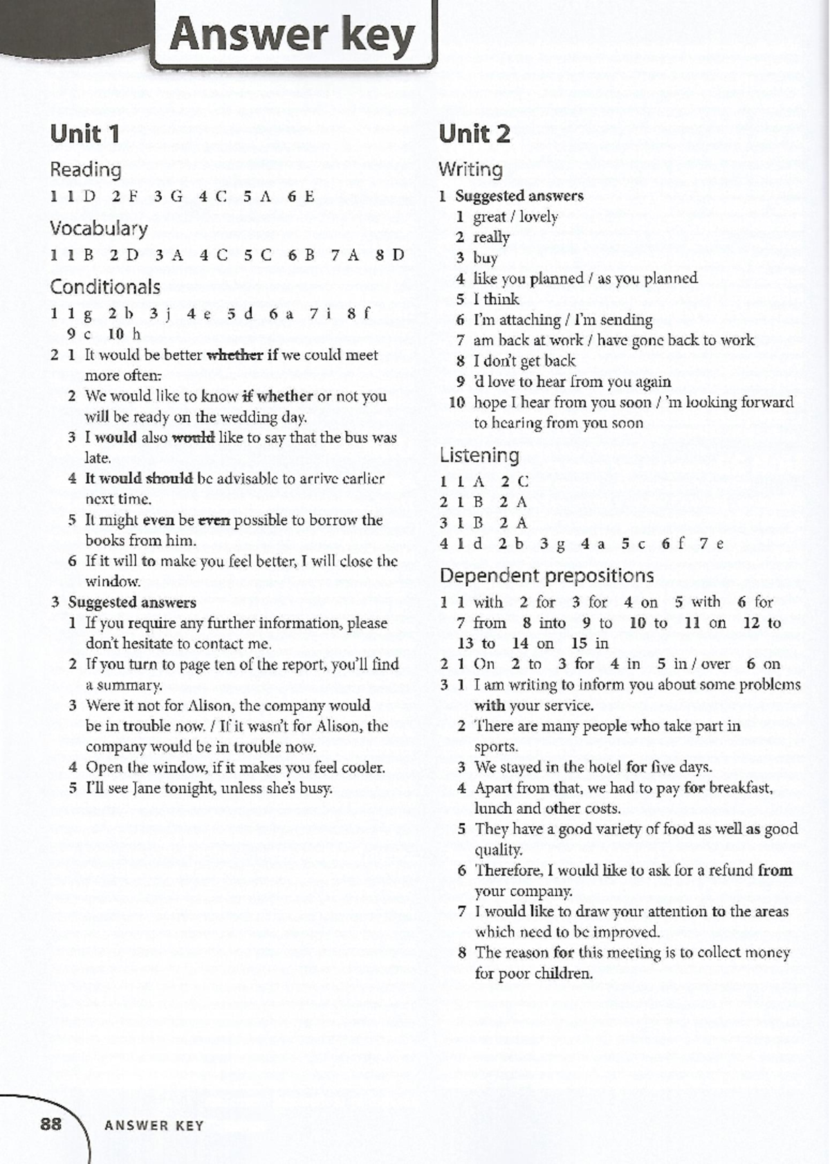 Cambridge Engels Answer Key for Year 3 - Units 1 to 21 - Studeersnel