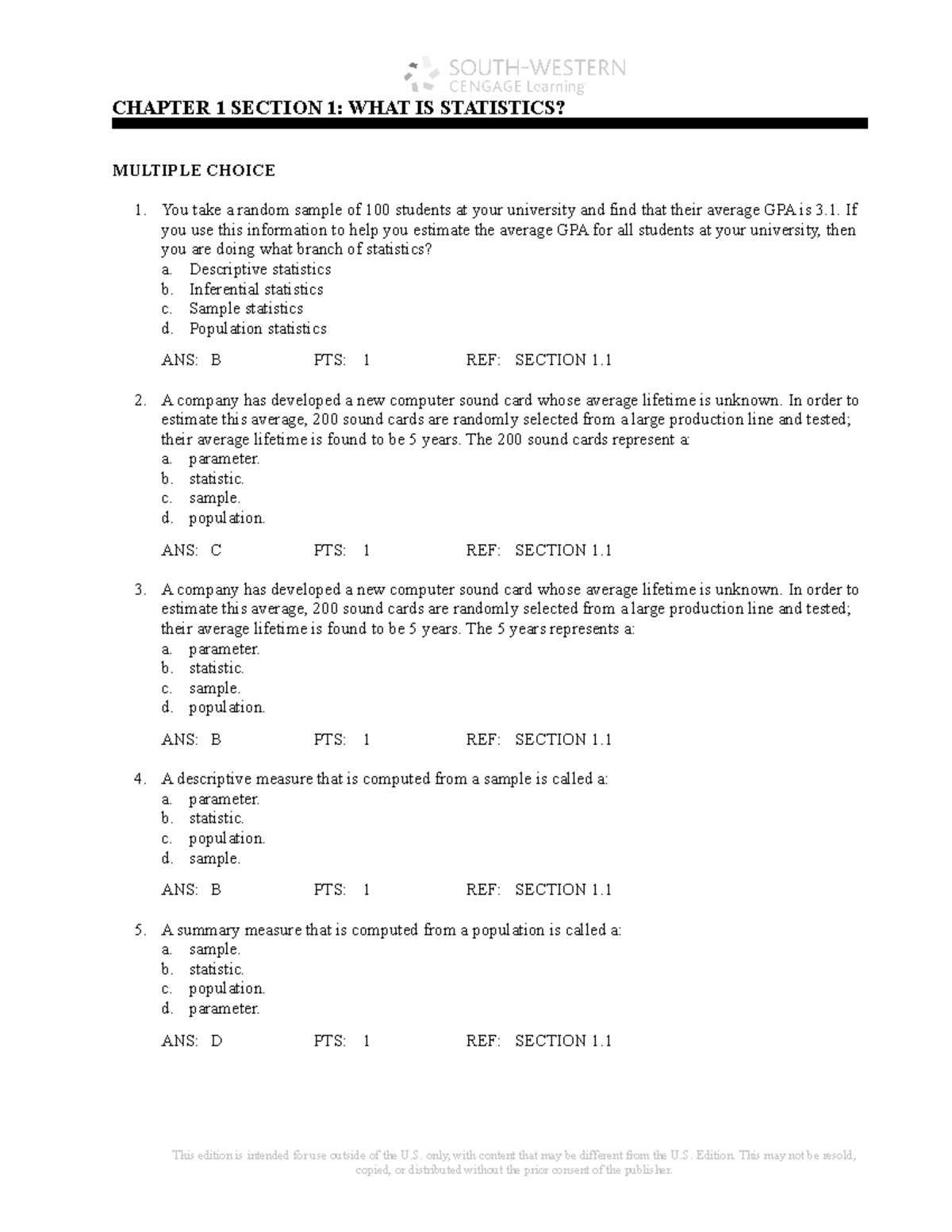 Exam 17 April 2017, questions and answers - CHAPTER 1 SECTION 1: WHAT ...