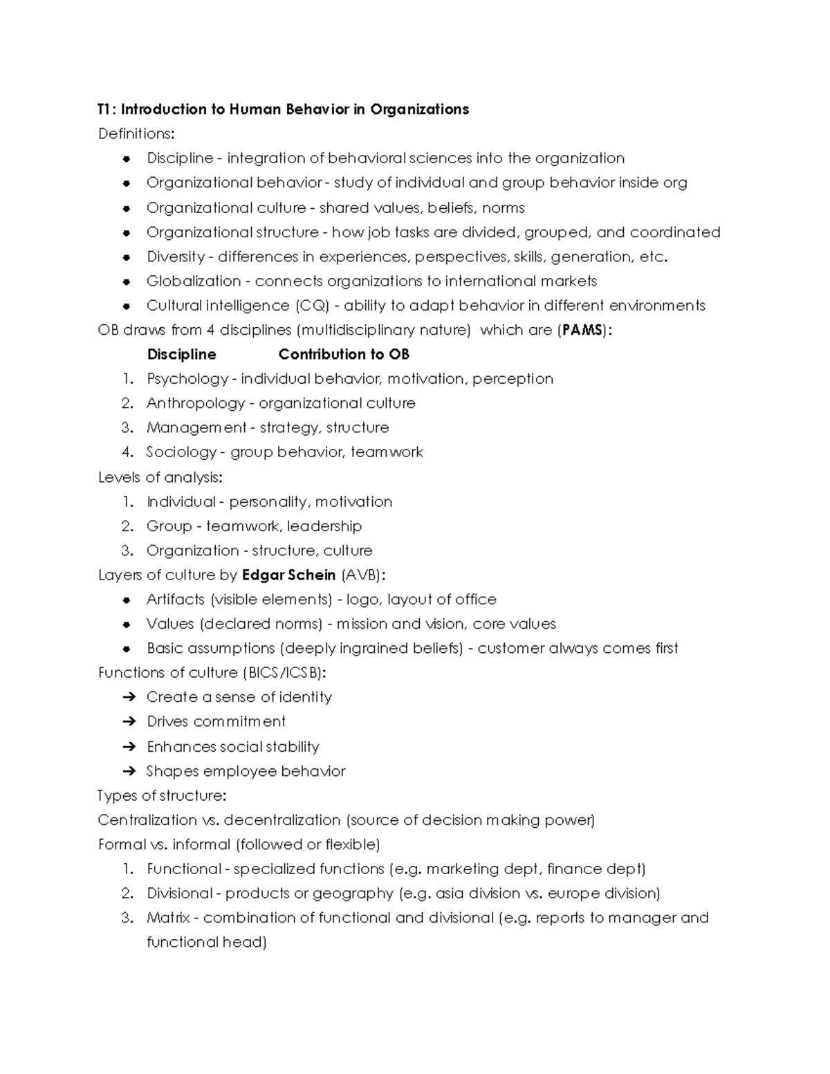 HBO - Notes on Human Behavior in Organizations: Chapters 1-5 - Studocu