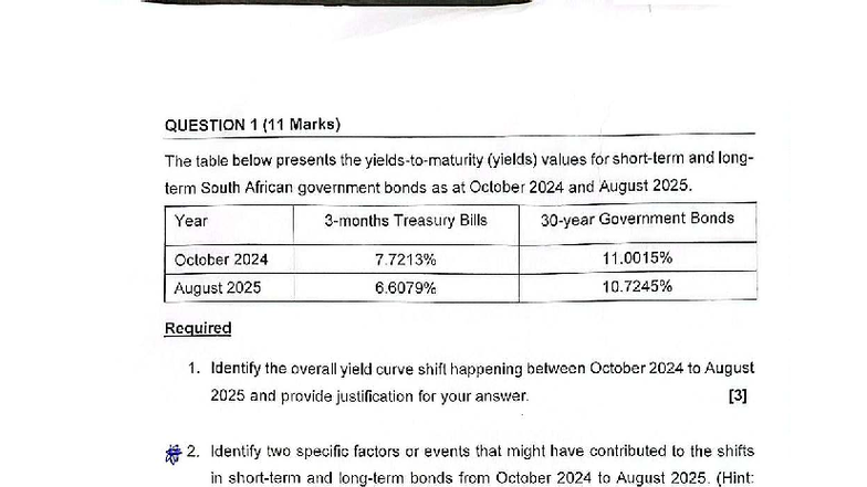 Applied Investments - Test 2 - 2025 - Fixed Income Analysis - Studocu