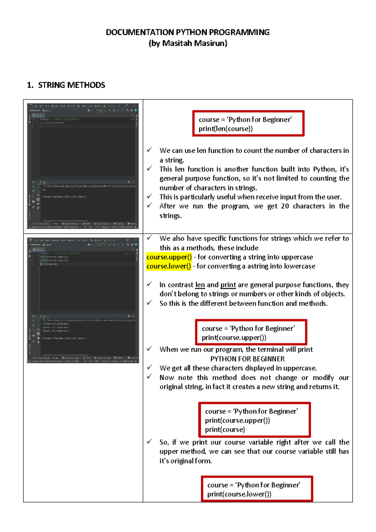 Documentation Python Programming (continue - DOCUMENTATION PYTHON ...