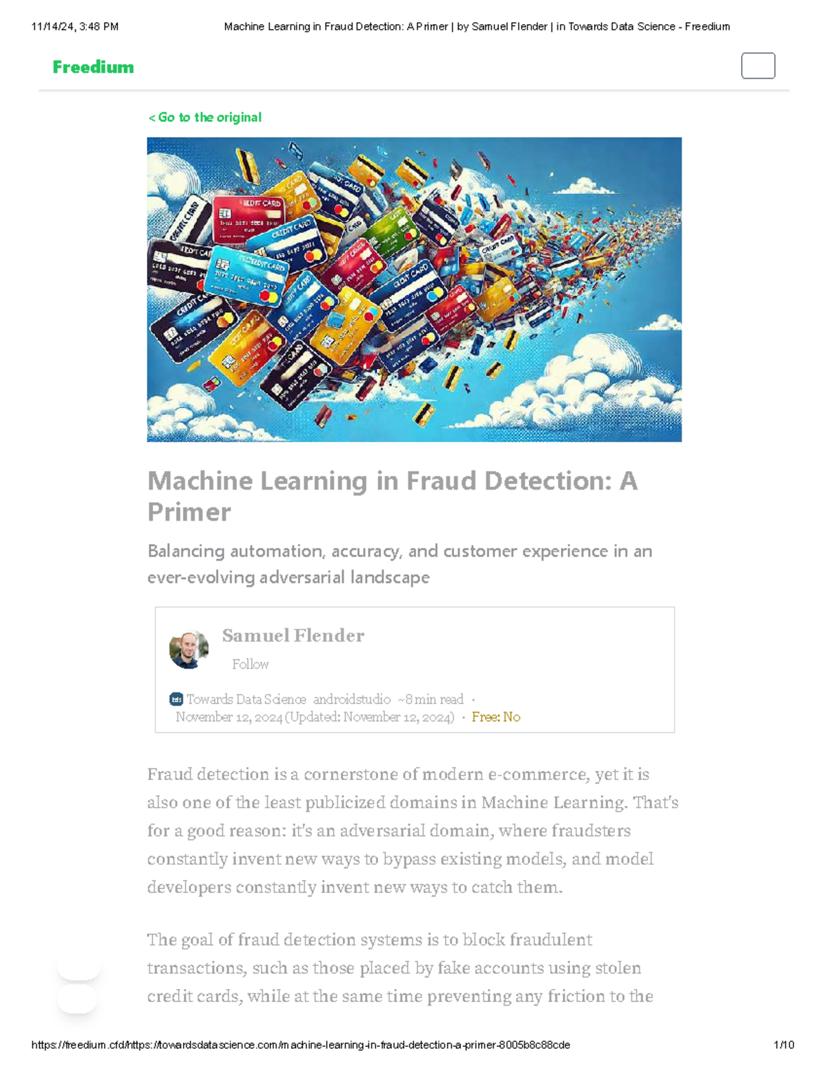 Machine Learning in Fraud Detection: A Comprehensive Primer (CS101 ...