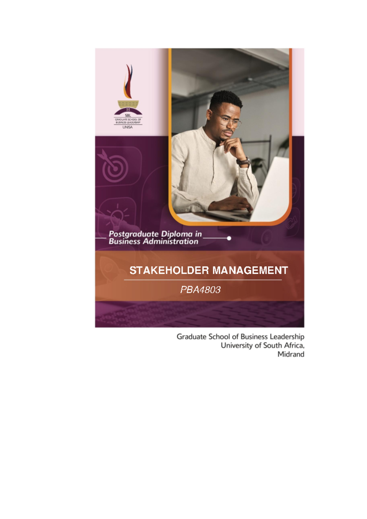 PBA4803 Stakeholder Management Module Overview and Assessment Guide ...