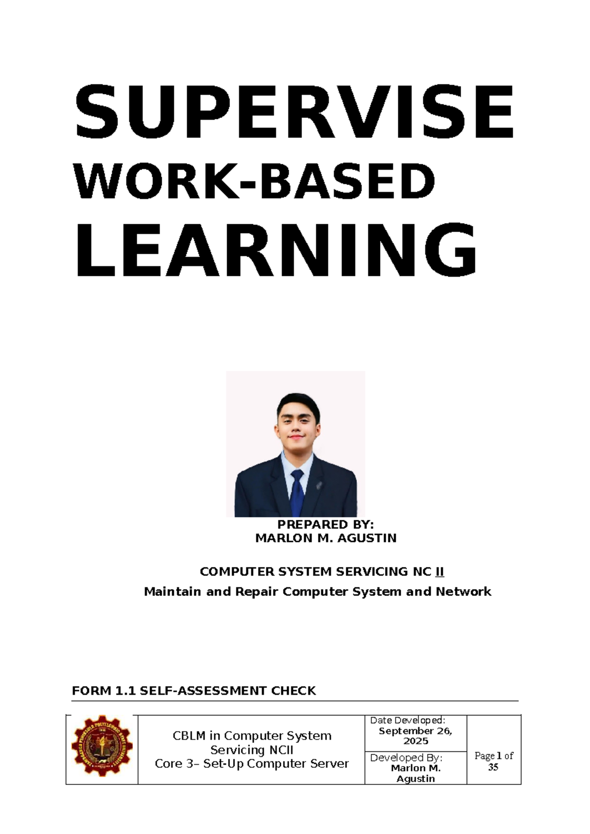CBLM in Computer System Servicing NC II: Supervision and Training Guide ...