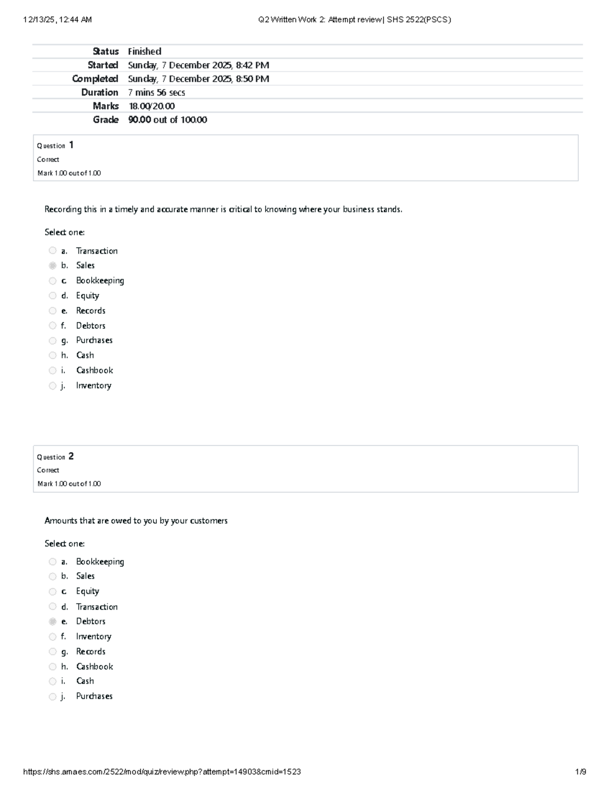 SHS 2522(PSCS) Q2 Written Work & Performance Task Review - Studocu