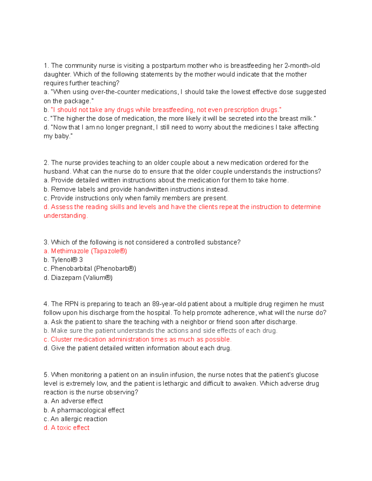 Pharm 101: Final Exam Study Notes for Nursing Students - Studocu