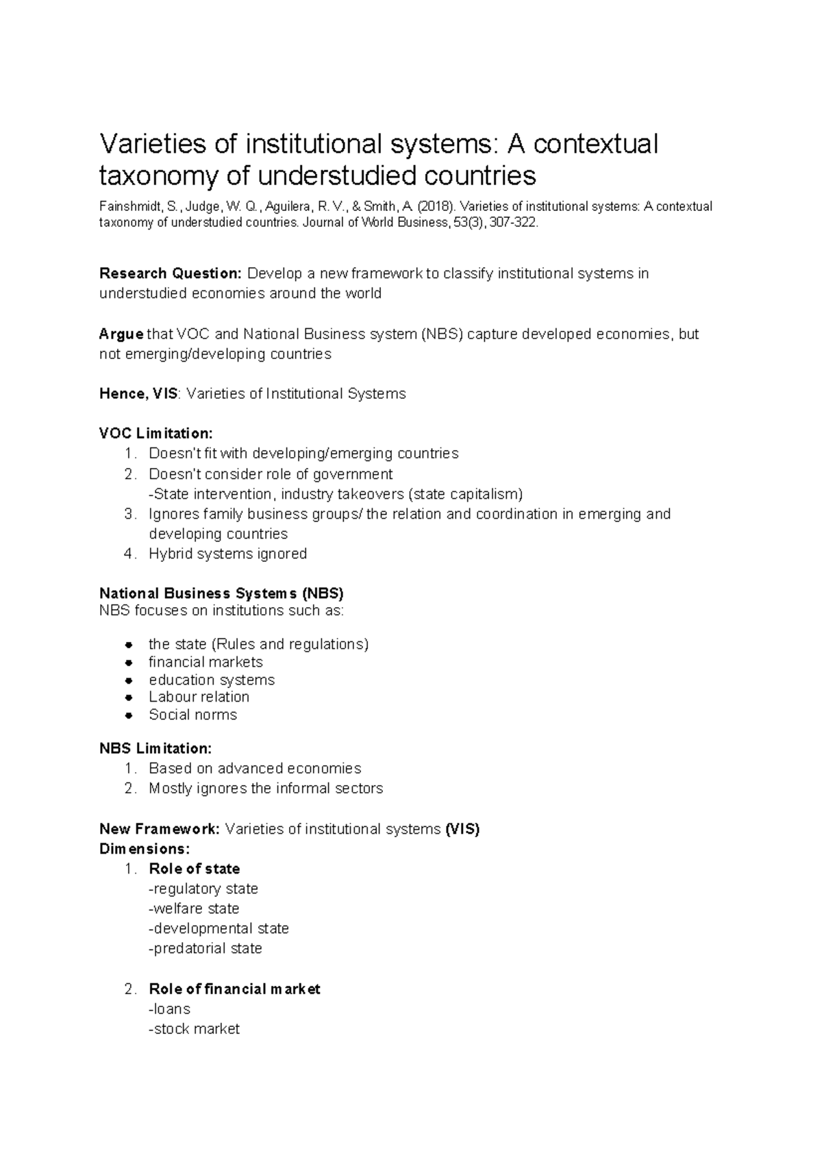 Varieties of Institutional Systems: A Contextual Taxonomy (CS ...