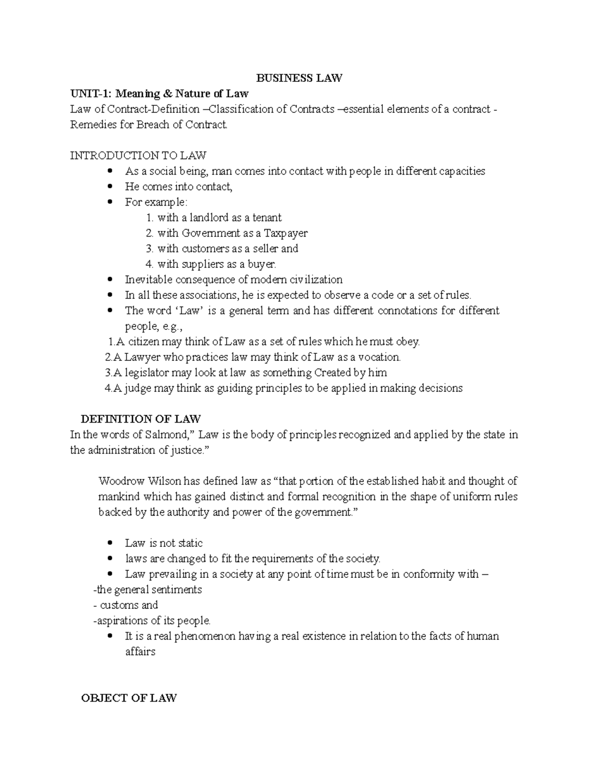 Business LAW Chapter 1: Meaning, Nature, and Essentials of Contracts ...