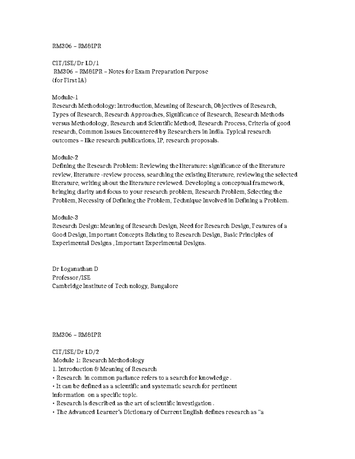 RM306 Research Methodology Exam Prep Notes: Key Concepts & Techniques ...