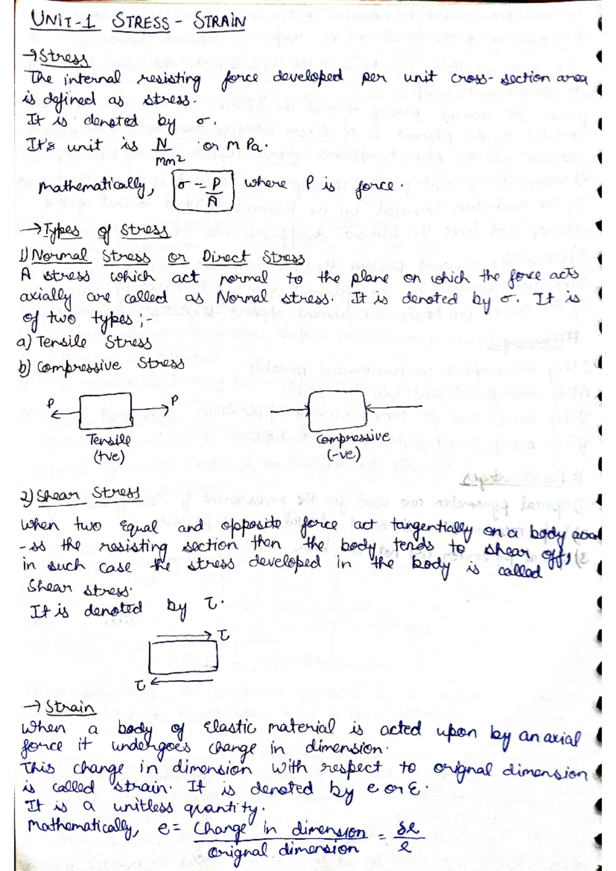 Mechanical Engineering Notes: Stress, Strain, and Refrigeration ...