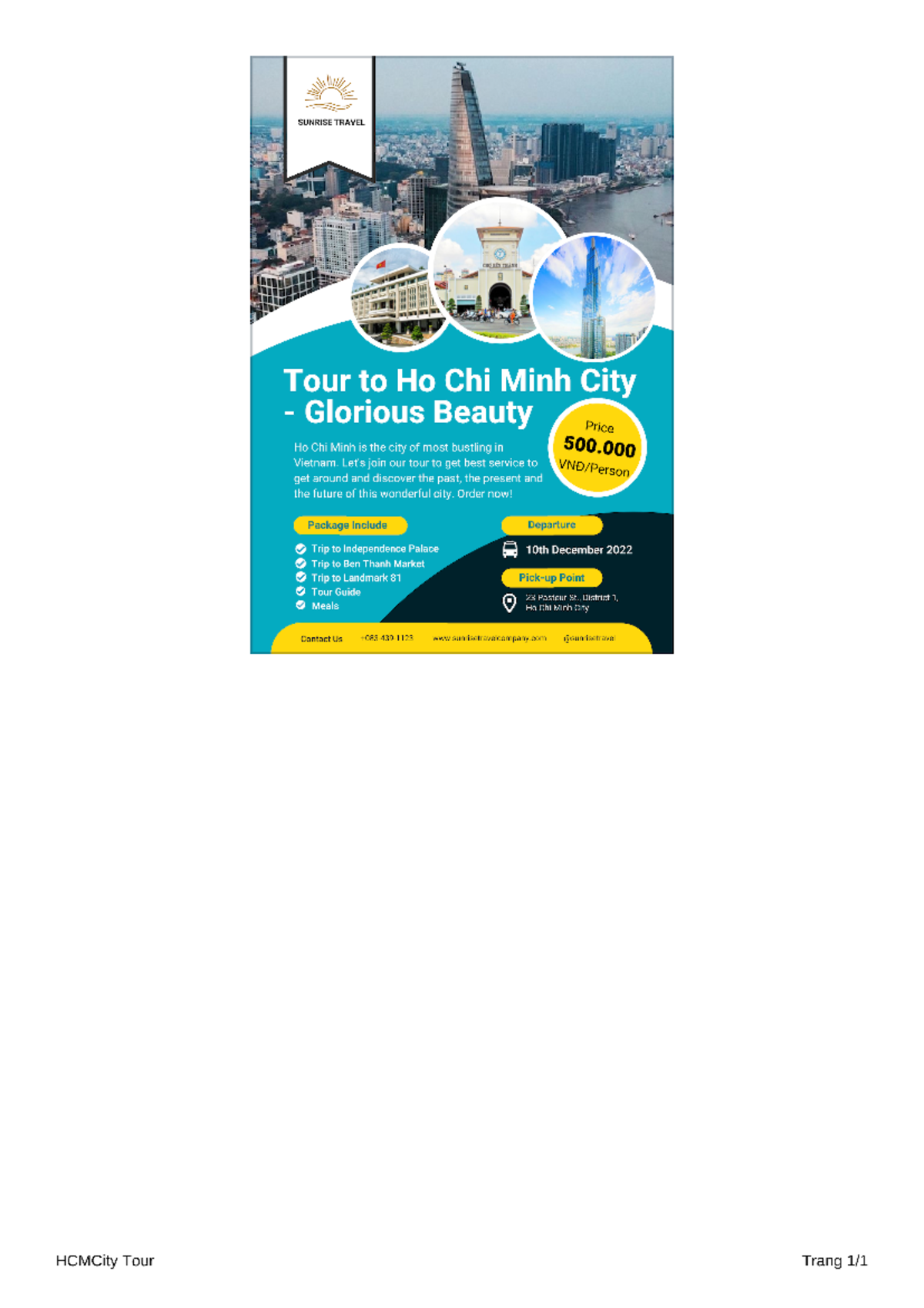 HCMCity-Tour - leaflet for visitor - Faculty of English Linguistics and ...