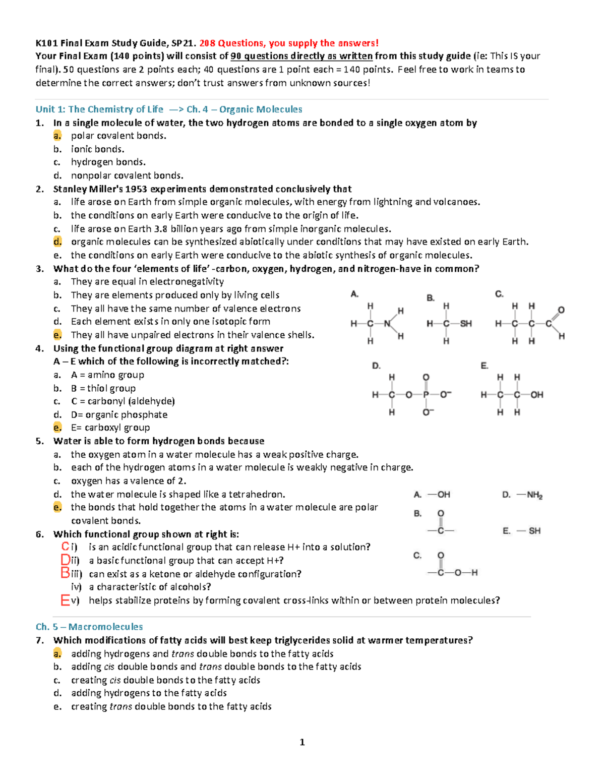 K101 Final Exam Study Guide SP21: 208 Questions & Answers - Studocu