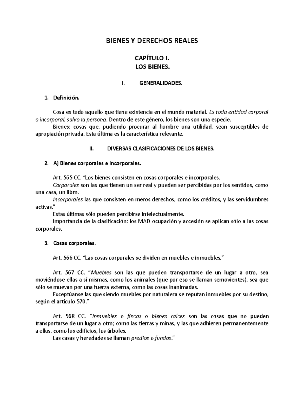 Bienes para el Examen de Grado: Análisis Completo y Clasificaciones - Document Preview