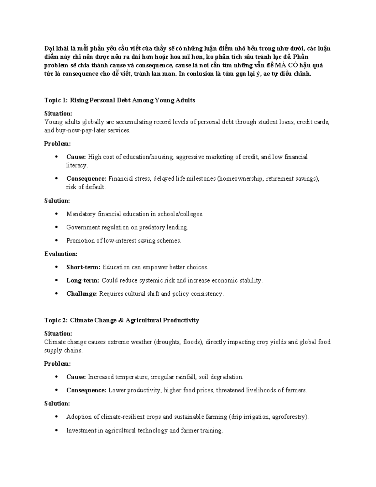 TACN Writing: Analyzing Key Issues and Solutions for Young Adults - Studocu