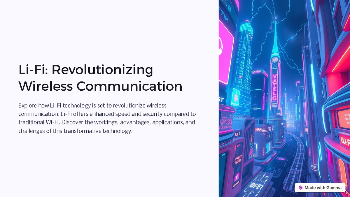 Li-Fi Technology: Revolutionizing Wireless Communication and ...