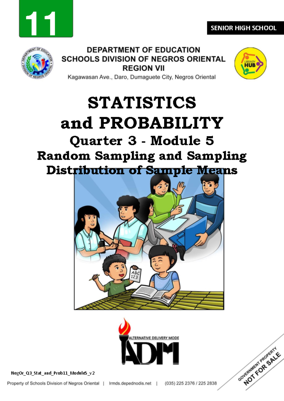 Statistics and Probability G11 Q3: Random Sampling & Distribution - Studocu