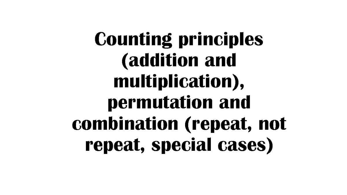 Probability and Statistics: Counting Principles Explained - Studocu