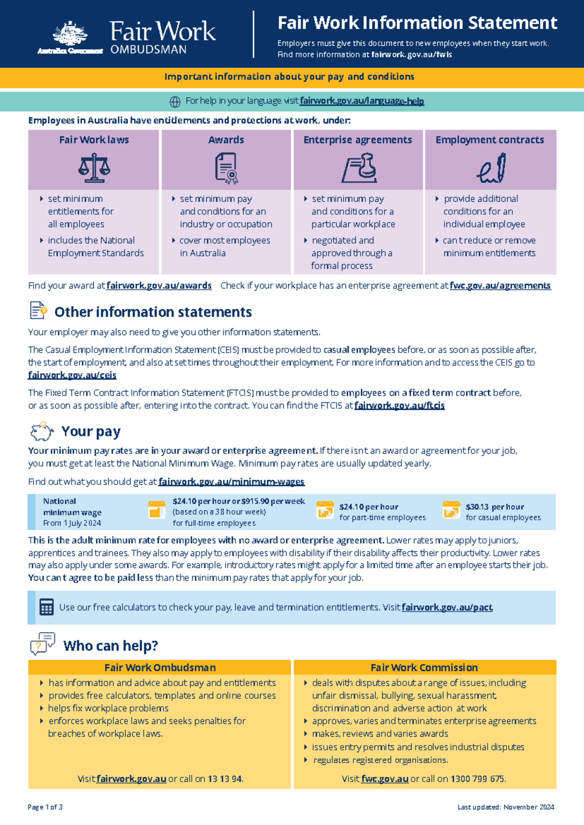 Fair Work Australia - Lecture Notes on Employee Rights and Entitlements ...