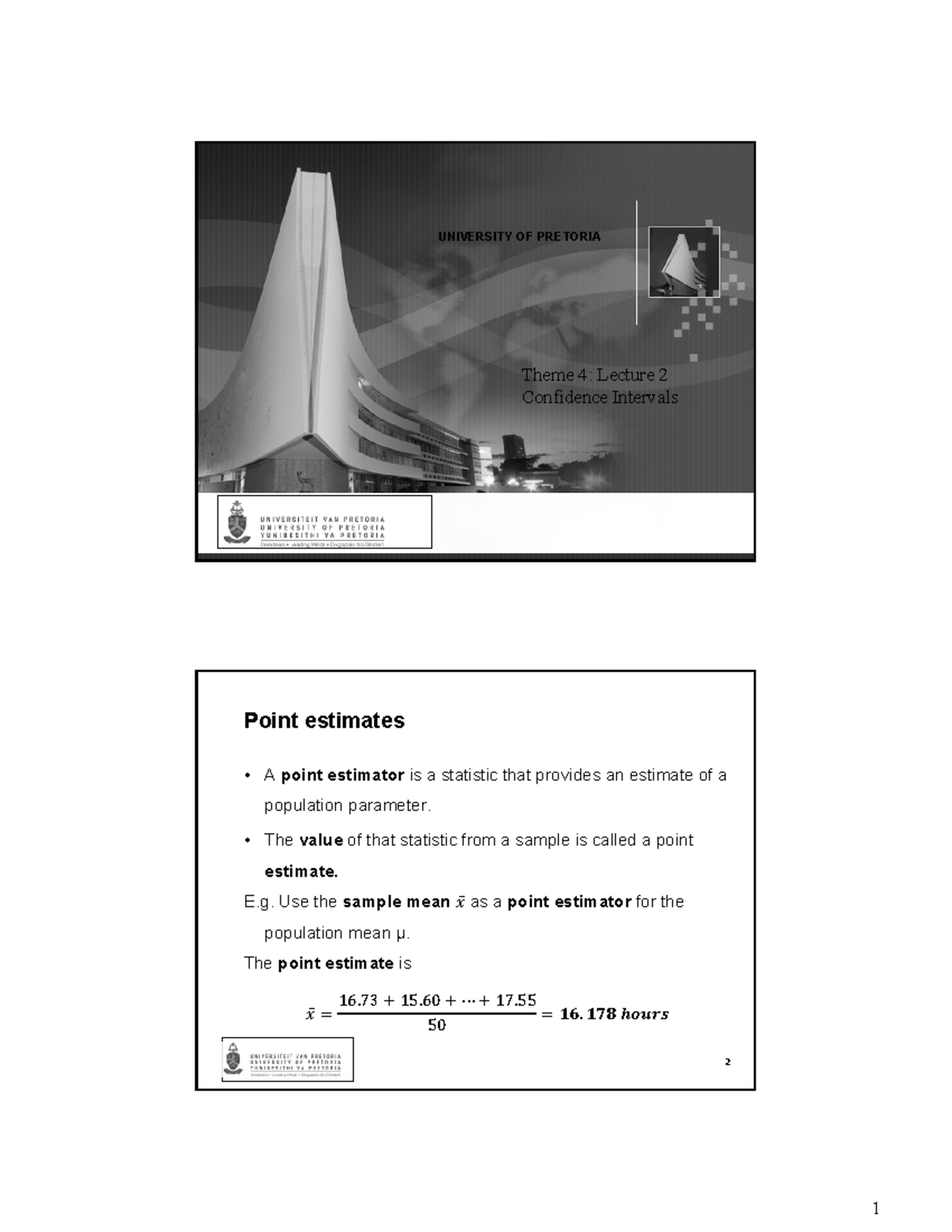 Lecture Notes on Confidence Intervals - BES220 - Studocu