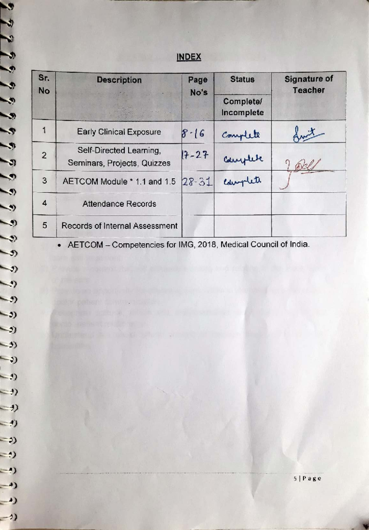 AETCOM Module Reflections and Early Clinical Exposure Notes - Studocu