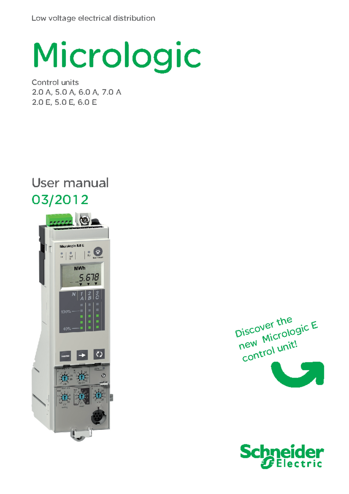 Micrologic Control Unit User Manual (Micrologic E Series) - Studocu