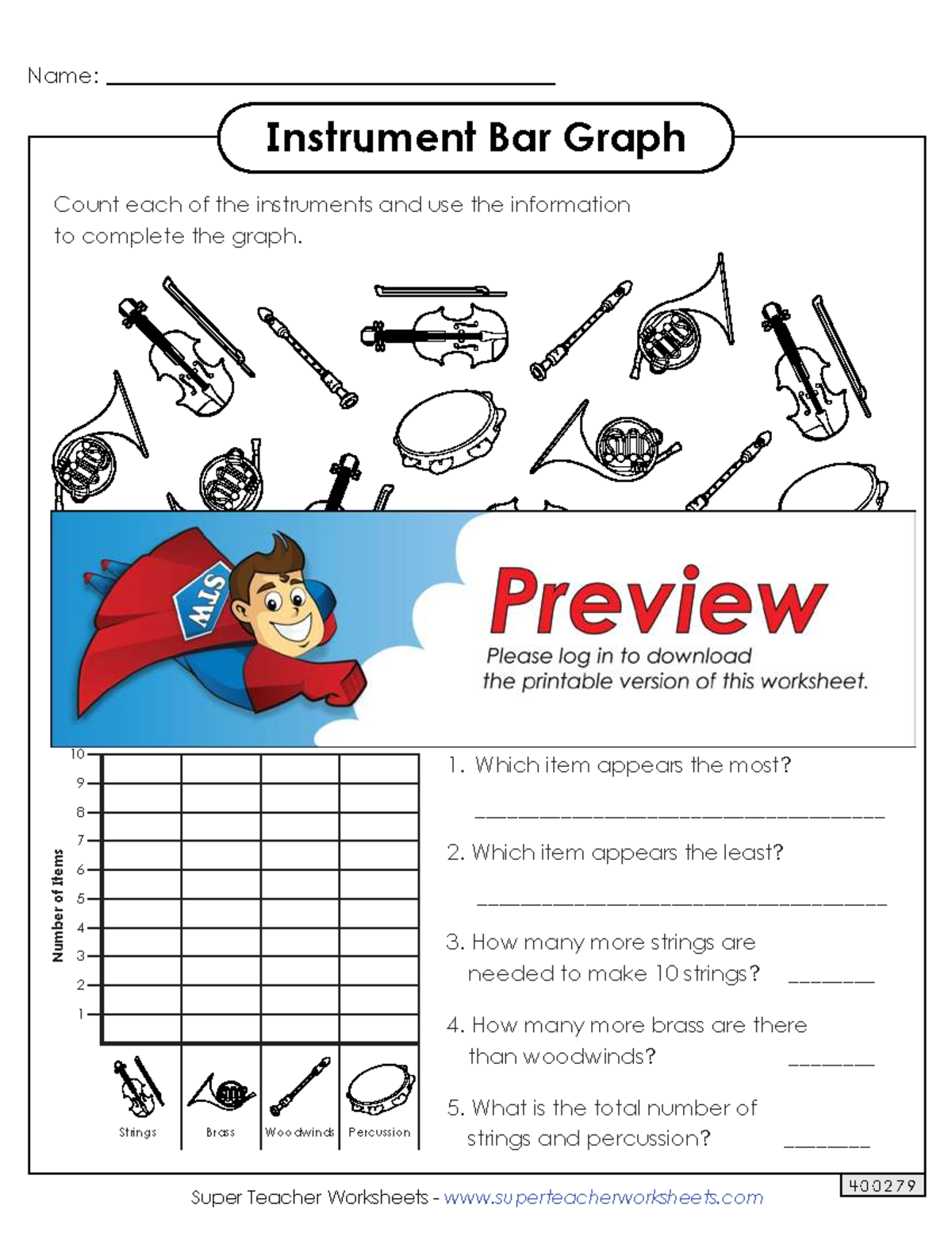 Instrument Bar Graph Analysis: Counting and Comparing Instruments ...