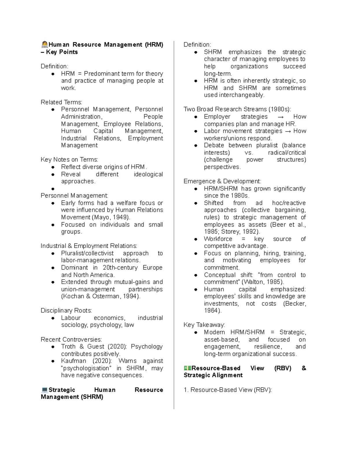 SHRM Reviewer Chapter 1: Key Concepts in Human Resource Management ...