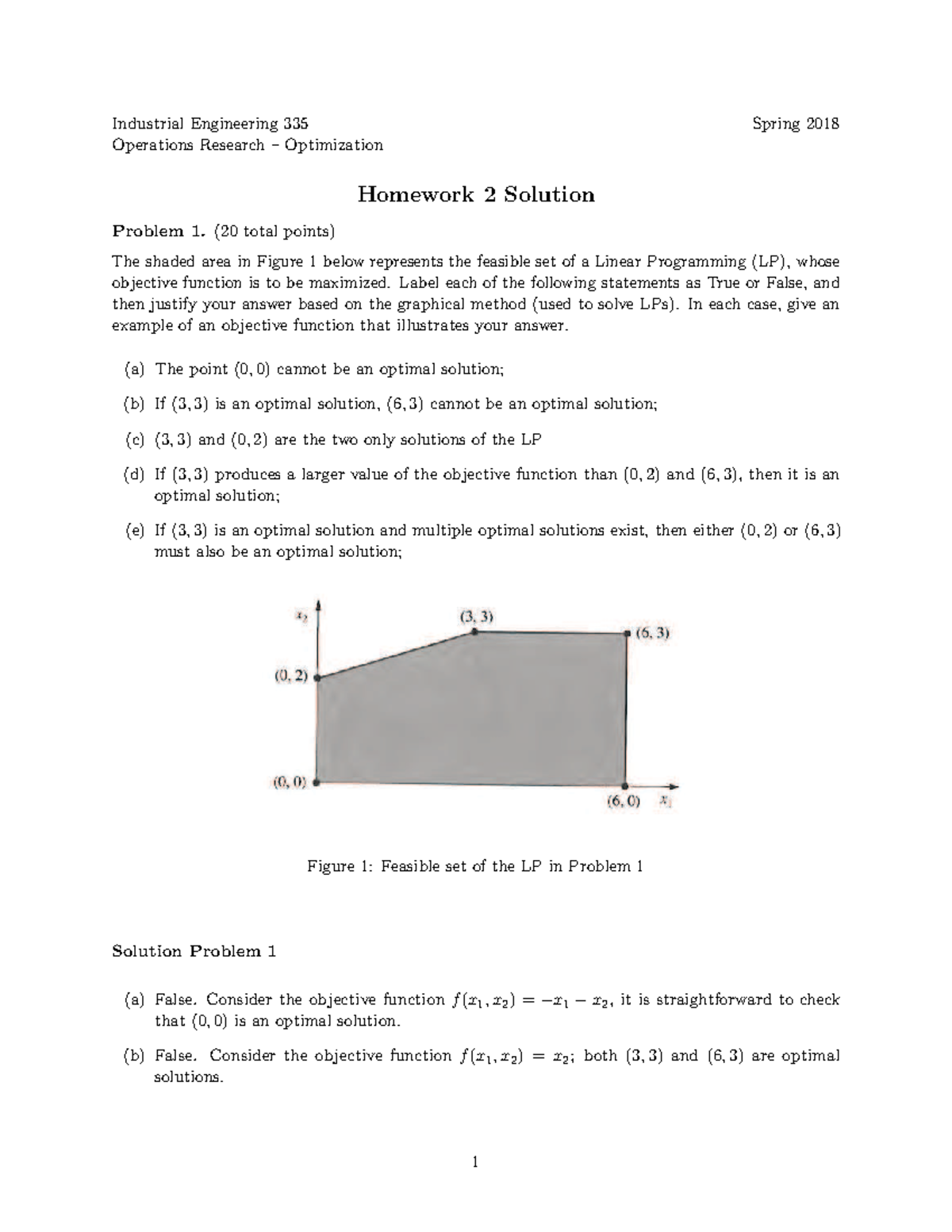 Industrial Engineering 335: Midterm 1 Solutions and Key Concepts - Studocu