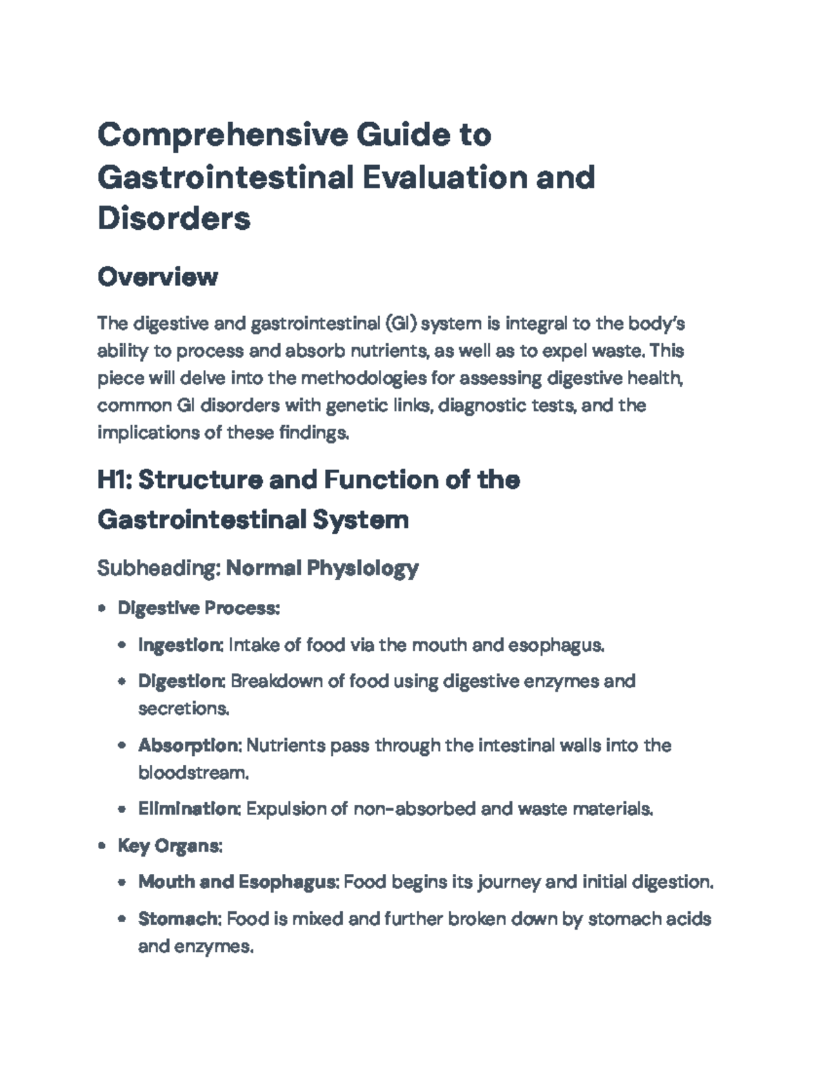 Comprehensive GI Disorders Evaluation: Strategies and Nursing Insights ...