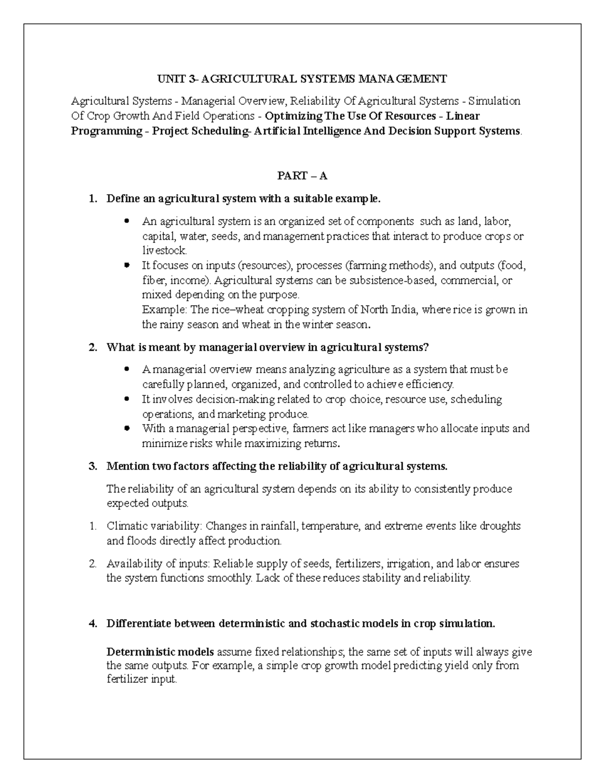 UNIT 3 - ITAS - Agricultural Systems Management: Key Concepts ...