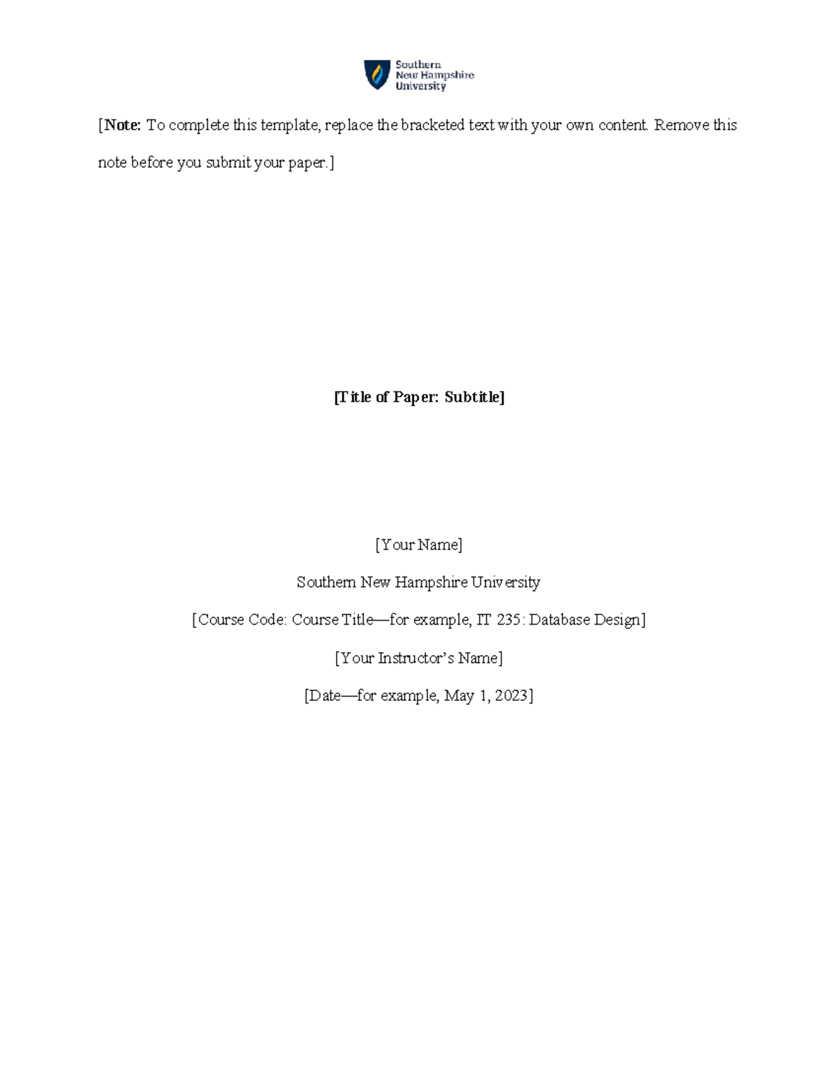ENG 130 Project APA Template - [Note: To complete this template ...